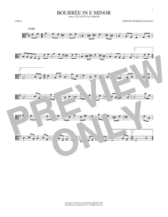 Bourree In E Minor von Johann Sebastian Bach (Download) 