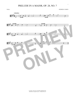 Prelude In A Major, Op. 28, No. 7 von Frédéric Chopin (Download) 
