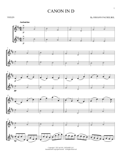 Canon In D von Johann Pachelbel (Download) 