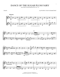 Dance Of The Sugar Plum Fairy, Op. 71a von Pyotr Il'yich Tchaikovsky (Download) 