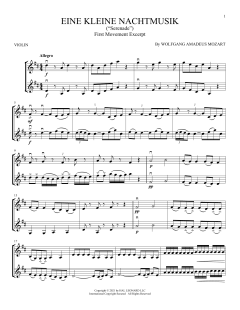 Eine Kleine Nachtmusik von Wolfgang Amadeus Mozart (Download) 