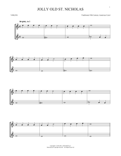 Jolly Old St. Nicholas von 19th Century American Carol (Download) 