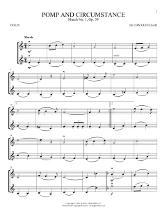 Pomp And Circumstance, March No. 1, Op. 39 von Edward Elgar (Download) 