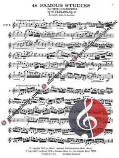 48 Famous Studies And 3 Duos Concertants von Franz Wilhelm Ferling 
