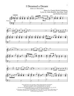 I Dreamed A Dream von Alain Boublil (Download) 