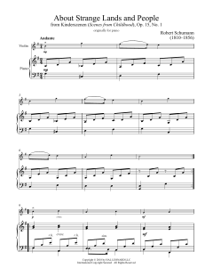 Of Strange Lands And People, Op. 15, No. 1 von Robert Schumann (Download) 