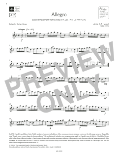 Allegro von G. F. Handel (Download) 