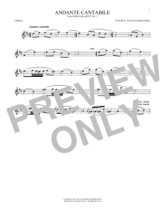 Andante Cantabile von Pyotr Il'yich Tchaikovsky (Download) 
