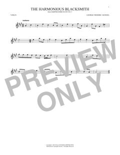 Harmonious Blacksmith von George Frideric Handel (Download) 