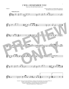 I Will Remember You von Sarah McLachlan (Download) 