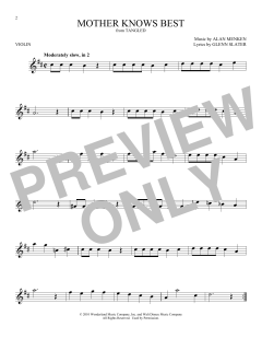 Mother Knows Best von Alan Menken (Download) 