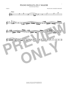 Piano Sonata In C Major von Wolfgang Amadeus Mozart (Download) 