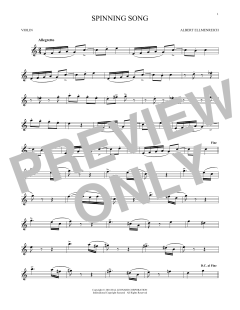Spinning Song von Albert Ellmenreich (Download) 