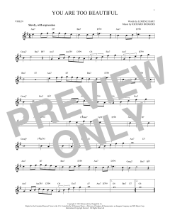 You Are Too Beautiful von Richard Rodgers (Download) 
