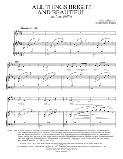 All Things Bright And Beautiful von Stephen Sondheim (Download) 