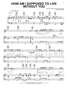How Am I Supposed To Live Without You von Michael Bolton (Download) 