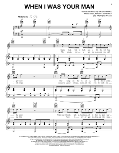 When I Was Your Man von Bruno Mars (Download) 