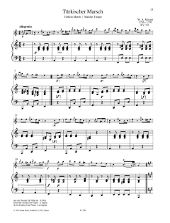 Turkischer Marsch von Wolfgang Amadeus Mozart (Download) 