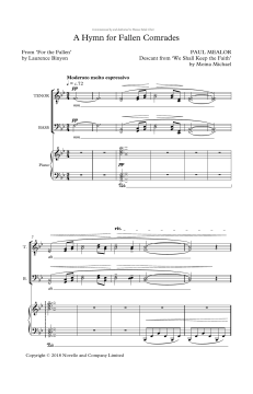 A Hymn For Fallen Comrades von Paul Mealor (Download) 