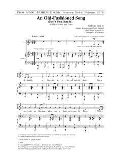 An Old-Fashioned Song von Denis Markell (Download) 