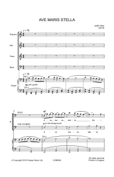 Ave Maris Stella Ssaattbb von Judith Weir (Download) 