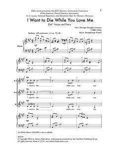 I Want to Die While You Love Me von Rosephanye Powell (Download) 