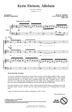 Kyrie Eleison, Alleluia von Johann Sebastian Bach (Download) 