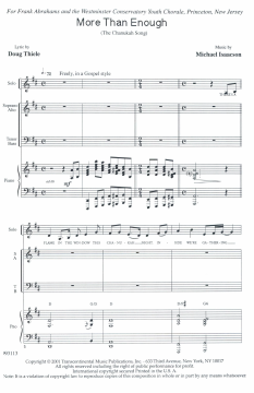 More Than Enough (The Chanukah Song) von Michael Isaacson (Download) 