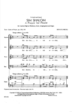 Sim Shalom (Prayer For Peace) Cantor, Congregation, Organ von Ben Steinberg (Download) 
