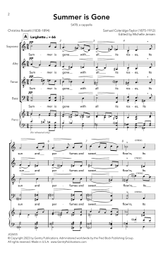 Summer Is Gone von Samuel Coleridge-Taylor (Download) 