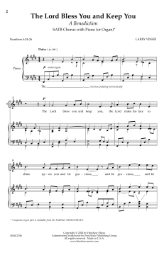 The Lord Bless You and Keep You (A Benediction) von Larry Visser (Download) 