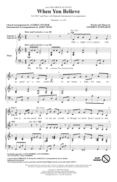 When You Believe von Stephen Schwartz (Download) 