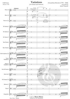 Variations For Clarinet And Orchestra von Gioacchino Rossini (Download) 