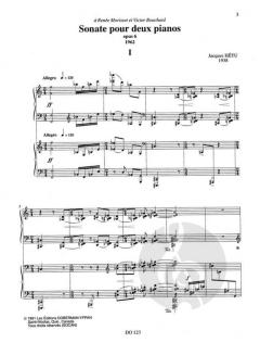 Sonate op. 6 von Jacques Hétu 