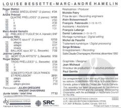 Louise Bessette, Marc-André Hamelin 