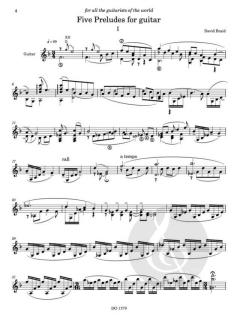Five Preludes for guitar von David Braid 