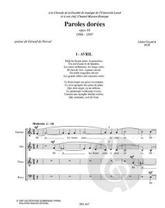 Paroles dorées op. 40 von Alain Gagnon 