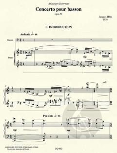 Concerto for bassoon op. 31 von Jacques Hétu 