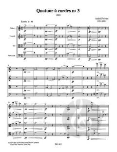 Quatuor à cordes no. 3 von A. Prevost 