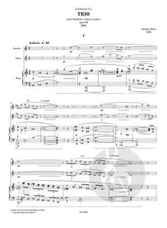 Trio pour hautbois, violon et piano opus 82 von Jacques Hétu 