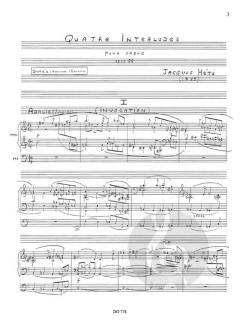 Quatre Interludes op. 38 von Jacques Hétu 