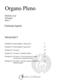 Organo Pleno, Methode Voor Kerkorgel Deel 5 von Christiaan Ingelse 