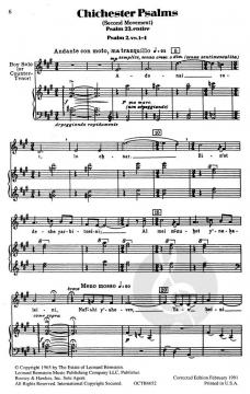 Chichester Psalms - 2nd Movement (Leonard Bernstein) 