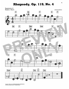 Rhapsody In E-Flat Major, Op. 119, No. 4 von Johannes Brahms (Download) 