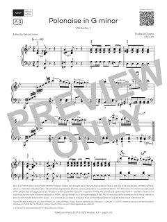 Polonaise in G minor von Frédéric Chopin (Download) 