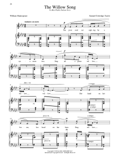 The Willow Song (Low Voice) von Samuel Coleridge-Taylor (Download) 