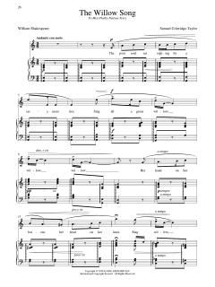 The Willow Song (High Voice) von Samuel Coleridge-Taylor (Download) 
