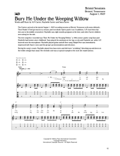 Bury Me Under The Weeping Willow von The Carter Family (Download) 