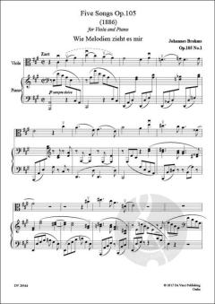 5 Songs von Johannes Brahms 