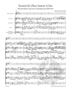 Konzert für Oboe d'amore (Oboe), Streicher und Basso continuo A-Dur von Johann Sebastian Bach (Download) 